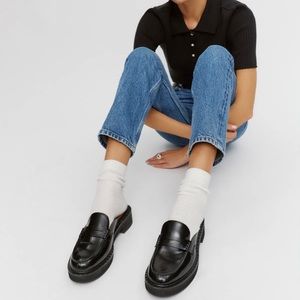 NEW Reformation loafer mules. Never been worn